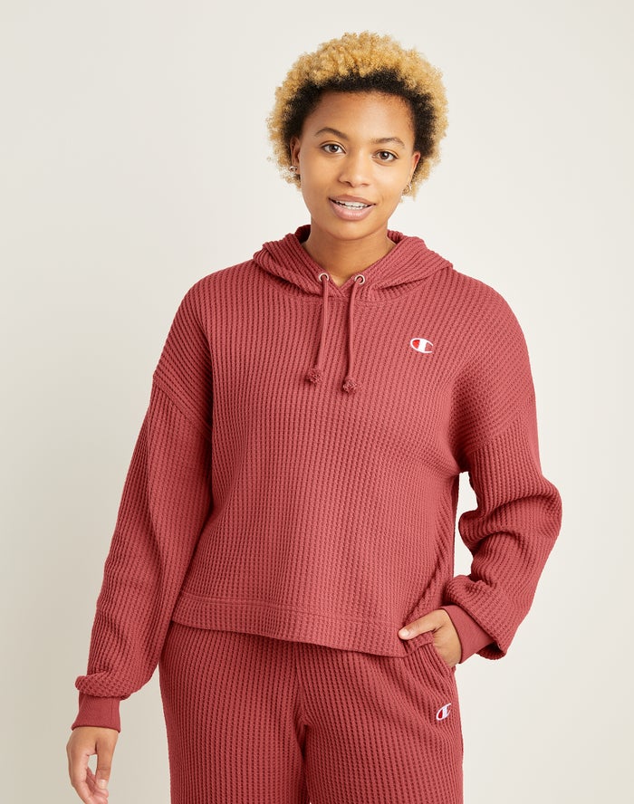 Champion Waffle Knit - Naisten Koralli Huppari - Suomi 8264931-HG